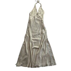 NWT MESHKI Geena Halter Midi Dress in Sand